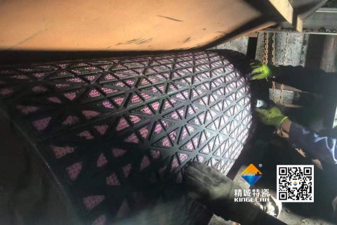 【案例】和记娱乐陶瓷滚筒包胶：火电输煤系统耐磨十年验证